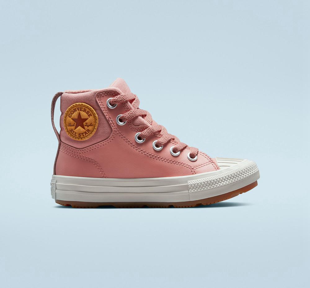 Chlapecké Vysoké Converse Læder Chuck Taylor All Star Berkshire Boot Color Little Kids Růžové Růžové | 865724MBS