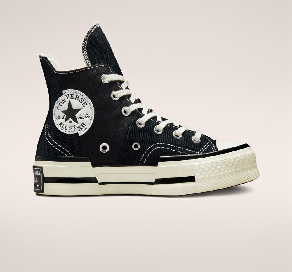 Dámské Vysoké Converse Chuck 70 Plus Unisex Černé Černé | 520368RVD