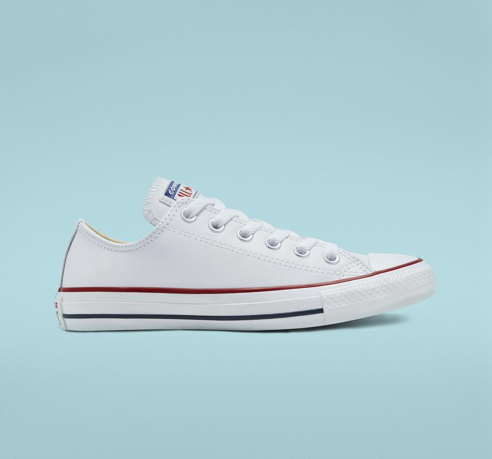 Pánské Nízké Converse Chuck Taylor All Star Læder Unisex Bílé | 320547DBC